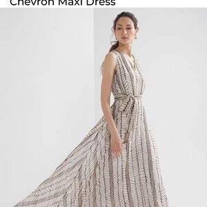White house black Market Chevron Maxi Dress